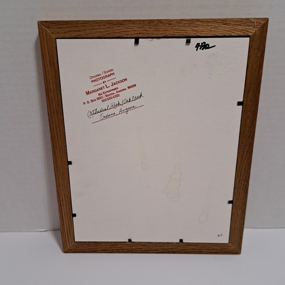 Vintage Margaret L. Jackson Cathedral Rock‎ Oak Creek Signed Framed Photo - Picture 5 of 6